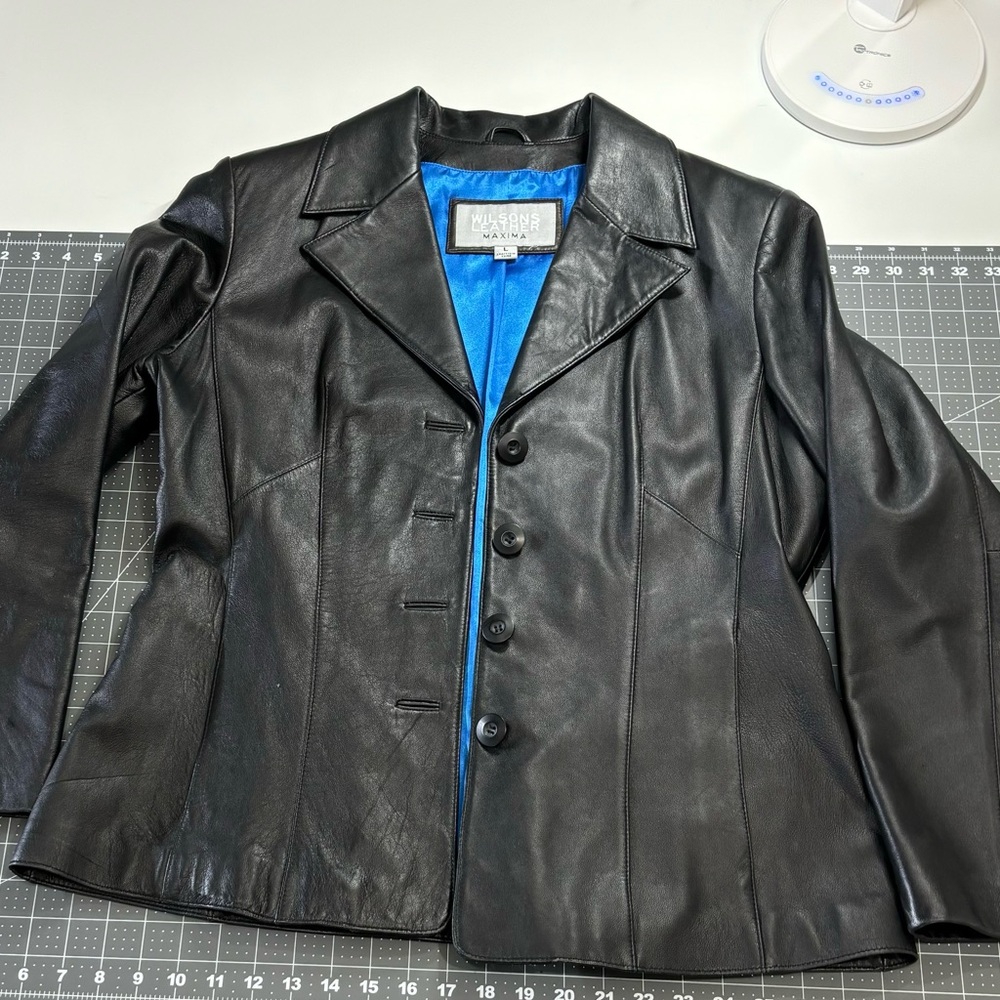 Wilsons Leather Maxima Vintage Black Jacket Women’s Size Large